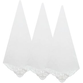 LHXziziz White Lace Handkerchiefs for Men Women, Ladies Mens Handkerchiefs Womens Hankies for Wedding Banquet Party Leisure in Kuwait