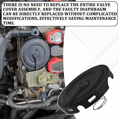 1 PC Car PCV Valve Diaphragm مجموعة مع Spring ، استبدال صمام PCV 917-064 06H103495E 07K103469F 07K103469G 07K103 ، متوافق مع Jetta Passat Beetle Audi A3 Golf Jetta 2.5L/2.0L (Black) in Saudi Arabia