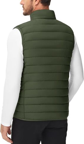 Cotrasen Men's Puffer Lightweight Vest Packable Outerwear Vest Warm Winter Outdoor Sleeveless Jacket for Travel Running in Saudi Arabia