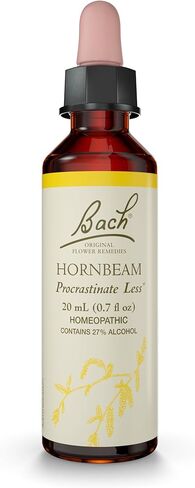 Bach Original Flower Elecsies ، Hornbeam - المماطلة أقل - جوهر زهرة المعالجة المثلية الطبيعية للتوازن العاطفي - نباتي وخالي من الغلوتين وخالي من السكر - 20 مل قطرة in Saudi Arabia