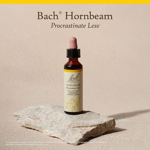 Bach Original Flower Elecsies ، Hornbeam - المماطلة أقل - جوهر زهرة المعالجة المثلية الطبيعية للتوازن العاطفي - نباتي وخالي من الغلوتين وخالي من السكر - 20 مل قطرة in Saudi Arabia