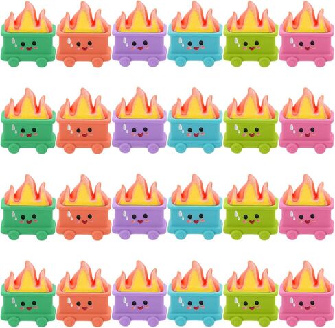 20 Set Resin Dumpster Trash Shape with Fire Gift Team Employee Appreciation Gift Emotional Desk Accessories for Staff Teacher Office Coworker Nurse Medical Volunteer Favor (Green) in Saudi Arabia