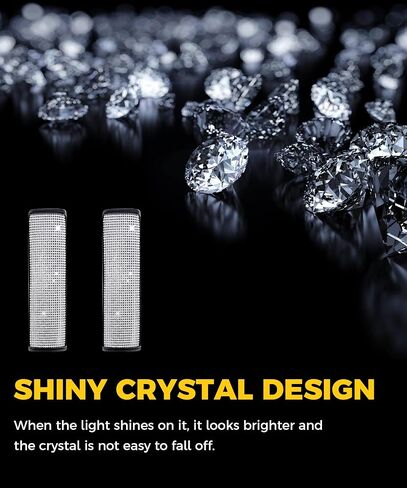 2PCS Seat Belt Cover Pad,Car Accessories Seatbelt Covers,Bling Car Accessories for Women,Crystal Seat Belt Cover,Car Seat Strap Pads,Diamond Seatbelt Cushion,Suitable for Car Truck SUV (Silver) in Saudi Arabia