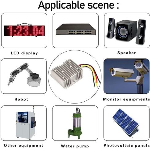 Power Adapter Voltage Booster, 18-36V to 24V ± 0.25 Step UP/Down Converter, Waterproof DC/DC Voltage Regulator Module Power Converter Transformer for Car Truck Vehicle Boat (6A) in Saudi Arabia