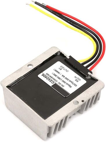 Power Adapter Voltage Booster, 18-36V to 24V ± 0.25 Step UP/Down Converter, Waterproof DC/DC Voltage Regulator Module Power Converter Transformer for Car Truck Vehicle Boat (6A) in Saudi Arabia