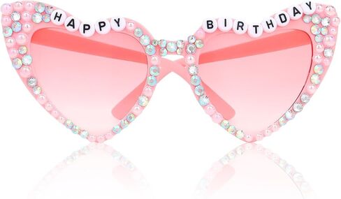 نظارات عيد ميلاد للنساء نظارات شمسية لعيد الميلاد للأميرة للنساء نظارات شمسية على شكل قلب وردي in Kuwait