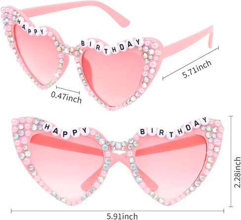نظارات عيد ميلاد للنساء نظارات شمسية لعيد الميلاد للأميرة للنساء نظارات شمسية على شكل قلب وردي in Kuwait
