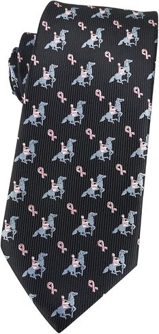 Koolele Men Horseshoe Jacquard Tie Tie Horse Racing Festival Party Party Black Ties للرجال 3.15 بوصة (8 سم) in Kuwait
