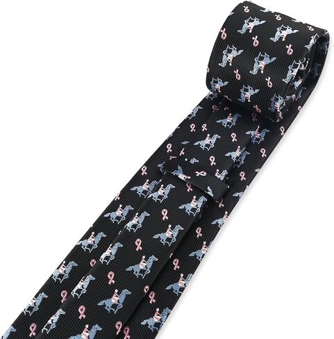 Koolele Men Horseshoe Jacquard Tie Tie Horse Racing Festival Party Party Black Ties للرجال 3.15 بوصة (8 سم) in Kuwait
