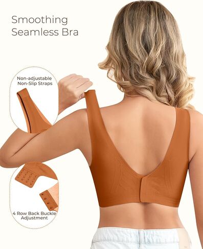 حمالات لاسلكية للنساء ، تغطية كاملة غير سلسة مريحة ناعمة V الرقبة لا يوجد دعم داخلي للضغط على صدرية كل يوم in Kuwait