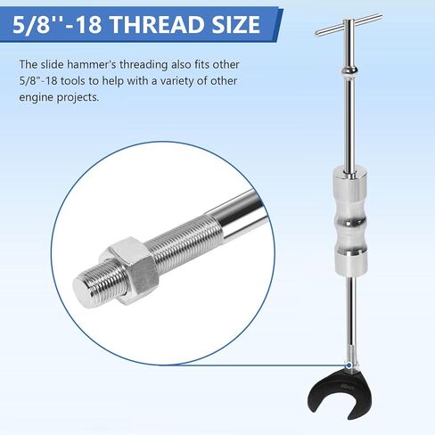 CV Joint Puller Adapter, Carbon Steel U Shaped Axle Removal Tool for Slide Hammer, with 5/8inx18 Threads, Unconspicuous Retaining Rings for Efficient Disassembly (Set) in Saudi Arabia
