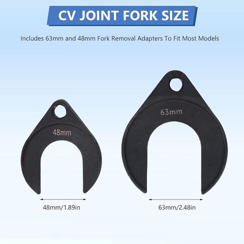CV Joint Puller Adapter, Carbon Steel U Shaped Axle Removal Tool for Slide Hammer, with 5/8inx18 Threads, Unconspicuous Retaining Rings for Efficient Disassembly (Set) in Saudi Arabia