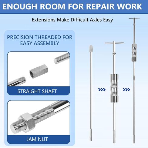 CV Joint Puller Adapter, Carbon Steel U Shaped Axle Removal Tool for Slide Hammer, with 5/8inx18 Threads, Unconspicuous Retaining Rings for Efficient Disassembly (Set) in Saudi Arabia