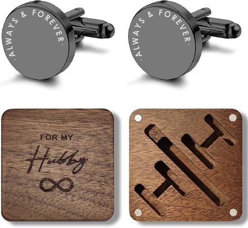 Mens Cufflinks - Gifts for Husband from Wife - Anniversary, Birthday Gifts for Husband in Saudi Arabia