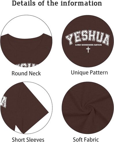 Christian Shirts for Women Oversized YHWH Graphic Shirt Jesus Faith Inspirational Casual Tee Tops in Kuwait