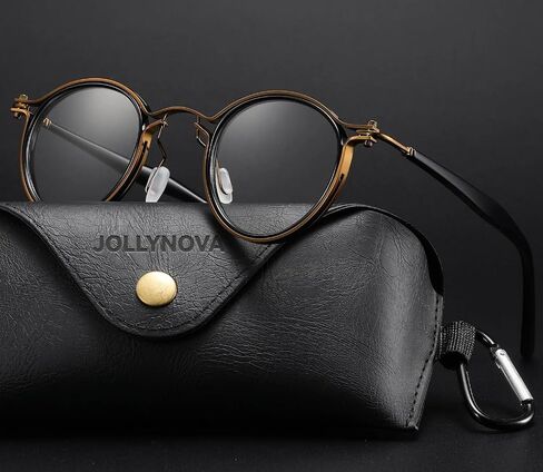 Tel Retro Oval Small Prescription Glasses Frame Man，Metal Acetate Eyeglasses 47-26-150mm in Saudi Arabia