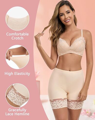 شورتات زلة من الدانتيل للنساء تحت الفساتين ، وتبريد الفخذين المضادة للغضب النساء in Kuwait