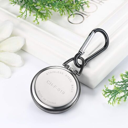 JewelryWe Men Women Clip-on Quartz Watch Backpack Fob Belt Watch Night Light Pocket Watch for Rock Climbing Doctors Nurses Outdoor Activities Xmas Christmas in Kuwait