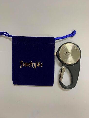 JewelryWe Men Women Clip Watch Mini Microlight Watch Analog Quartz Backpack Buckle Belt Fob Watch for Rock Climbing Doctors Nurses Chefs in Saudi Arabia