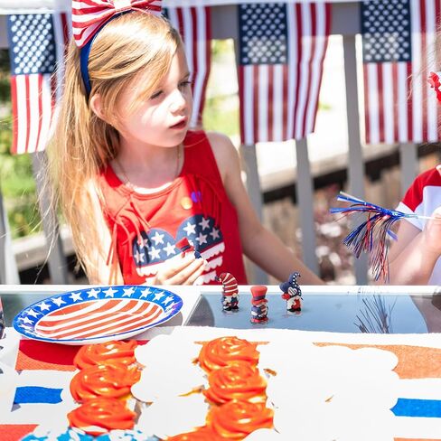 Watayo 30 Pcs 4th of July Mini Gnome Ornaments, Miniature Independence Day Patriotic Gnomes Decoration, Memorial Day Decor Stars and Stripes Gnomes Figurines for Party Gifts Home Table Decorations in Saudi Arabia