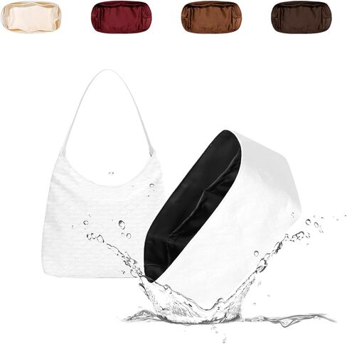 إدراج محفظة خفيفة الوزن متوافقة مع أكياس Boheme Hobo ، مصنوعة من سطح الورق المقاوم للماء وبطانة ساتان حريري (Craie) in Kuwait