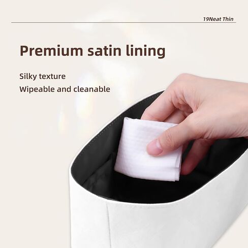 إدراج محفظة خفيفة الوزن متوافقة مع أكياس Boheme Hobo ، مصنوعة من سطح الورق المقاوم للماء وبطانة ساتان حريري (Craie) in Kuwait