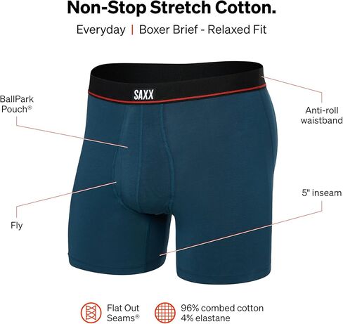 ساكسكس للملابس الداخلية للرجال مع حقيبة لا تتوقف بملاكم القطن بملاكم موجز in Kuwait