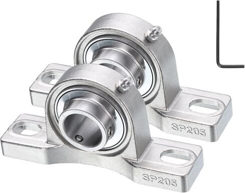 uxcell 2 Pcs SUCP201-8 Pillow Block Bearings 1/2 inch Bore Self Alignment, Solid Cast Iron Base Mounted Chrome Steel Bearings in Saudi Arabia