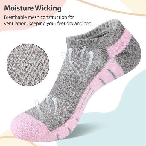 Heatuff 7 Pairs Ankle Socks Womens Athletic Cushioned Running Low Cut Socks for Women in Saudi Arabia