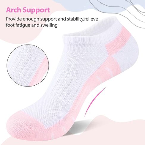 Heatuff 7 Pairs Ankle Socks Womens Athletic Cushioned Running Low Cut Socks for Women in Saudi Arabia