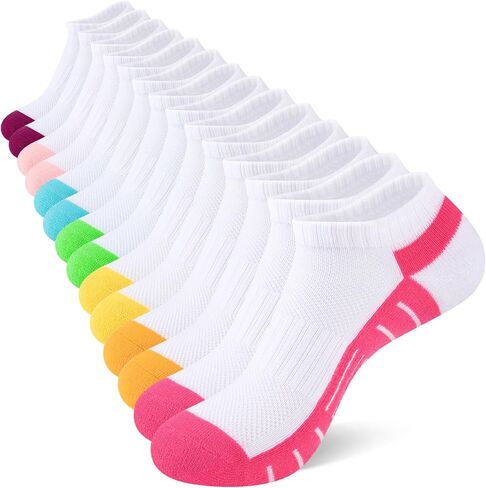 Heatuff 7 Pairs Ankle Socks Womens Athletic Cushioned Running Low Cut Socks for Women in Saudi Arabia