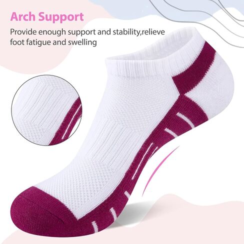 Heatuff 7 Pairs Ankle Socks Womens Athletic Cushioned Running Low Cut Socks for Women in Saudi Arabia