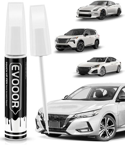 QAB Pearl White Tricoat Touch Up Paint Compatible with Nissan Exact Match 2 in 1 Touch up Paint for Chips and Nicks Repair in Saudi Arabia