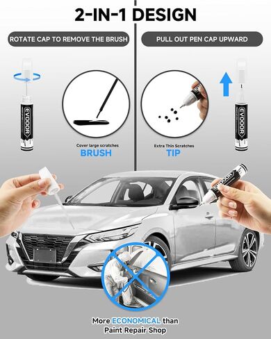 QAB Pearl White Tricoat Touch Up Paint Compatible with Nissan Exact Match 2 in 1 Touch up Paint for Chips and Nicks Repair in Saudi Arabia