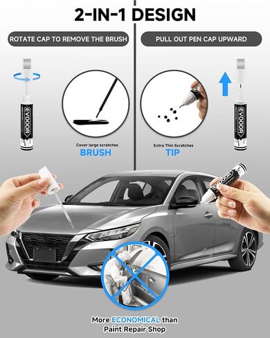 QAB Pearl White Tricoat Touch Up Paint Compatible with Nissan Exact Match 2 in 1 Touch up Paint for Chips and Nicks Repair in Saudi Arabia