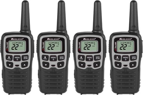 Midland T51VP3 22 Channel FRS Walkie Talkie - Up to 28 Mile Range Two-Way Radio - Orange/Black (Pack of 6) in Kuwait