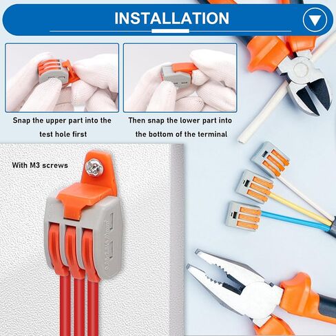 Tnisesm 60PCS Lever Wire Connectors AWG28-12, Quick Connect Electrical Splicing Kit for Compact Inline Terminals 1 in 1 Out in Saudi Arabia