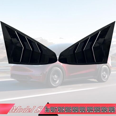 Window Louver，2Pcs Side Vent Window Louvers for Tesla Model 3 2017-2025, ABS Print Sport Window Decorative Covers, Exterior Trim Accessories - Carbon Fiber in Saudi Arabia