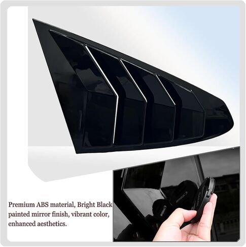 Window Louver，2Pcs Side Vent Window Louvers for Tesla Model 3 2017-2025, ABS Print Sport Window Decorative Covers, Exterior Trim Accessories - Carbon Fiber in Saudi Arabia