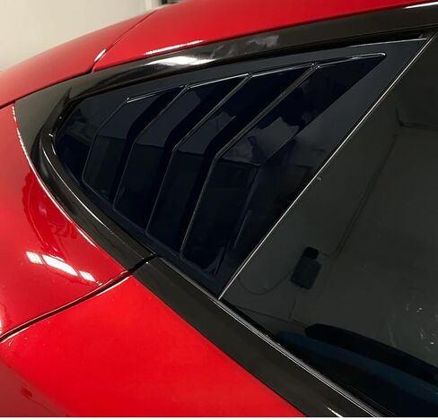Window Louver，2Pcs Side Vent Window Louvers for Tesla Model 3 2017-2025, ABS Print Sport Window Decorative Covers, Exterior Trim Accessories - Carbon Fiber in Saudi Arabia