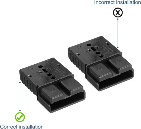 MECCANIXITY Battery Power Connector,50A 6AWG 8AWG 10AWG 12AWG Wire Harness Plug Kit Battery Quick Connect/Disconnect Jumper Cable Plug Connectors for Winch Auto Car Trailer Driver,Black,4Set in Saudi Arabia