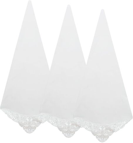 LHXziziz White Lace Handkerchiefs for Men Women, Ladies Mens Handkerchiefs Womens Hankies for Wedding Banquet Party Leisure in Kuwait