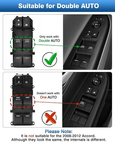 Master Power Window Switch Side Side متوافق مع 2013-2017 Honda Accord Ex-L Touring ، استبدل# 35750-T2A-A01 ، 35750-T2A-A11 in Kuwait