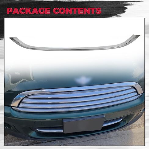 Hecasa Grill Hood Trim صب متوافق مع 2007-2015 Mini Cooper R55 R56 R59 R59 MC1235100 ، 51132751040 Chrome Grille Trim in Kuwait