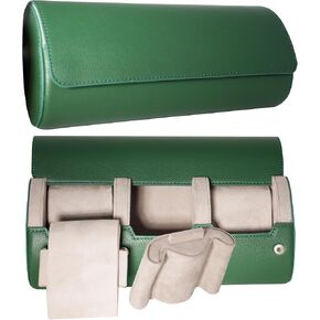 Italian Travel Watch Case | Watch Case Travel | Upgraded Premium MicroSkin Interior | Italian Nappa Leather | Expertly Crafted with High-quality Materials | Safe & Protected (3 roll size) in Saudi Arabia