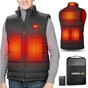 Heated Vest for Men Women, Men's Heated Vest with Battery Pack 5V/7.4V 14400mAh, Mens Womens Rechargeable Electric Vest
