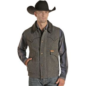 Panhandle Powder River Outfitters Men's Charcoal Heather Holbrook Wool Stest