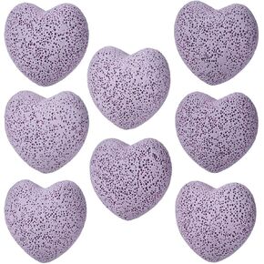 SUNYIK Lava Rock Gemstone Puffy Heart, Natural Pocket Stone Figurine Decoration Aromatherapy Essential Oil Diffuser Set, 1 inch, Blue, Pack of 10