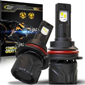 Cougar Motor 9007 HB5 Bulb, 9007 Dual Beam Bulbs 6500K Plug and Play Fog Light Fog Light for ATVS, Powersports Accessory Lights, Pack of 2