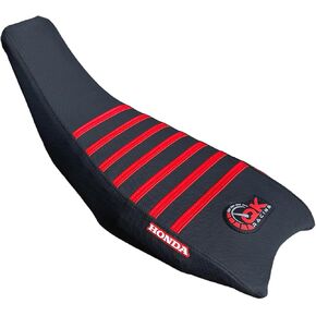 Seat Cover - Compatible with Hond@ TRX 250EX 250 EX TRX 250 ex trx250ex seat Cover 2006-2024 | Black/Red Ribs | Durable Gripper Material, Waterproof, Multi-Grip Design